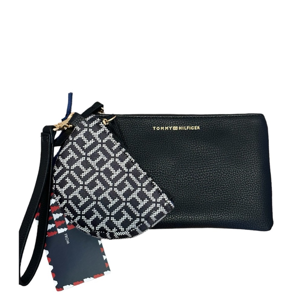 TOMMY HILFIGER wrislet wallet navy blue NWT